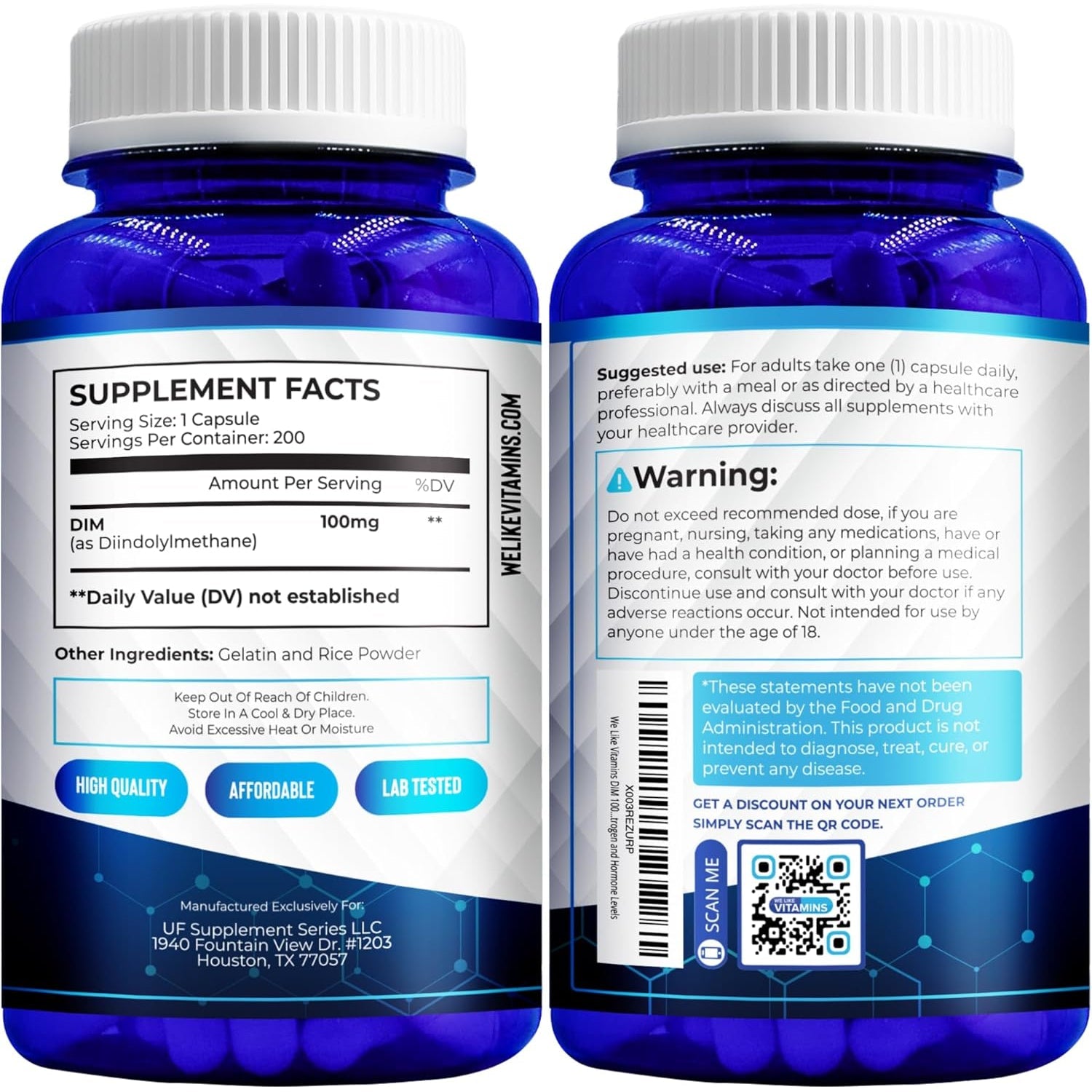 We like Vitamins DIM 100Mg 200 Capsules - 200 Day Supply - Diindolylmethane DIM Supplement for Support with Healthy Estrogen and Hormone Levels