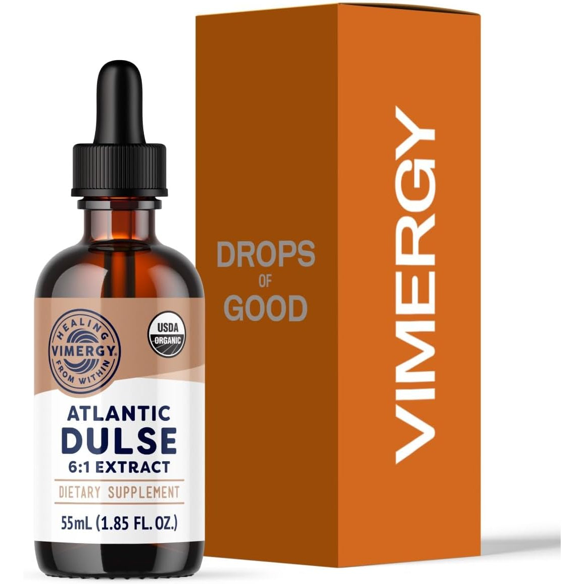 Vimergy USDA Organic Atlantic Dulse Liquid – Antioxidant Support* – Promotes Free Radical Protection* – Vegan, Gluten-Free – 55 Servings (55 Ml)