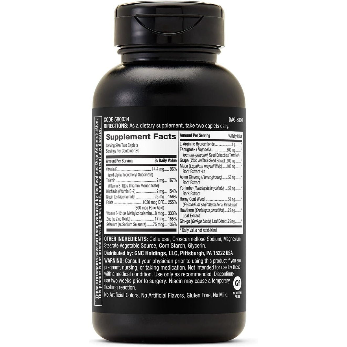 GNC Men'S Staminol Ultra, 60 Caplets, Supports Sexual Health and Vitality