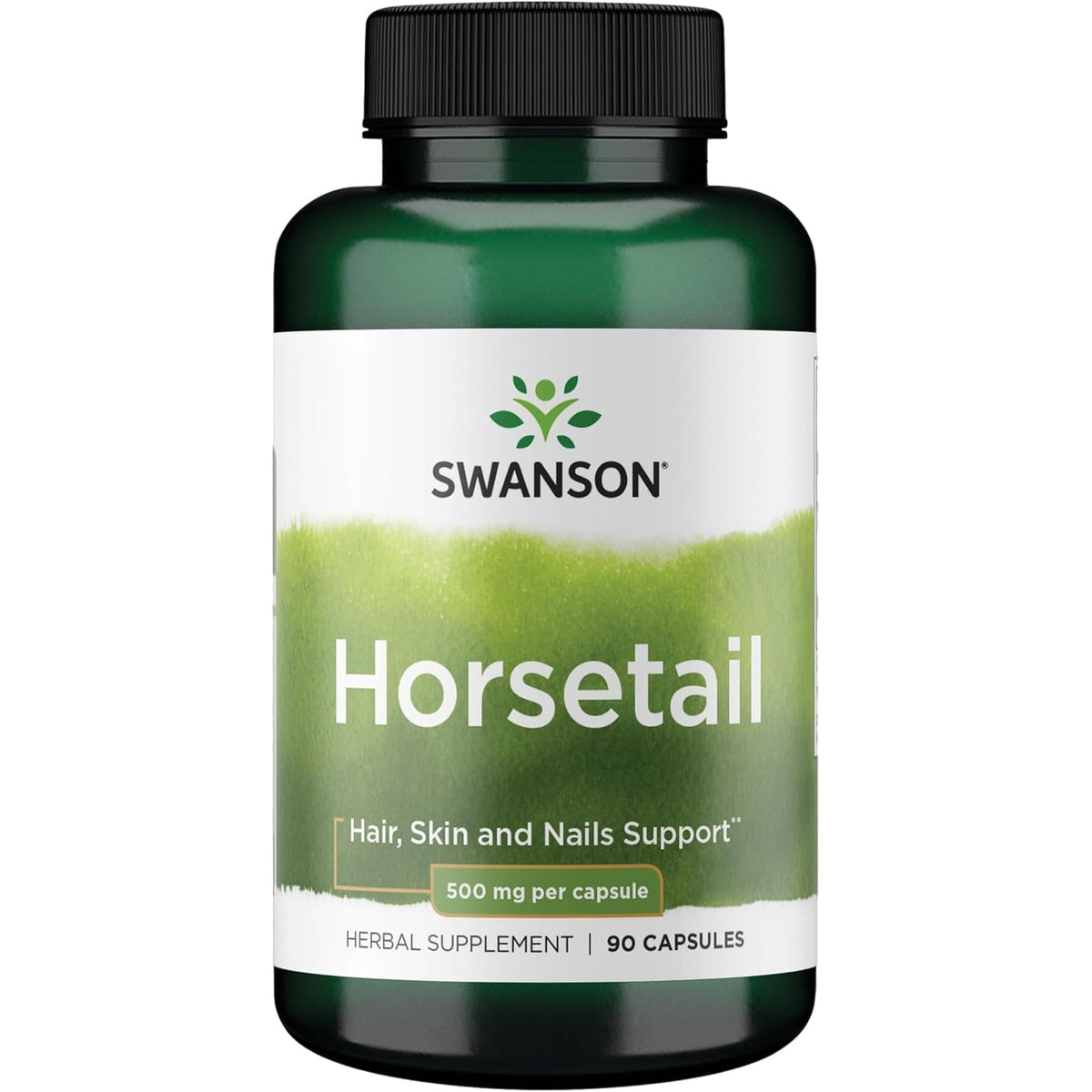 Swanson Horsetail - Herbal Supplement Supporting Healthy Hair, Skin & Nails - Natural Ingredients for Bone Health & Urinary Tract Support - (90 Capsules, 500Mg Each)