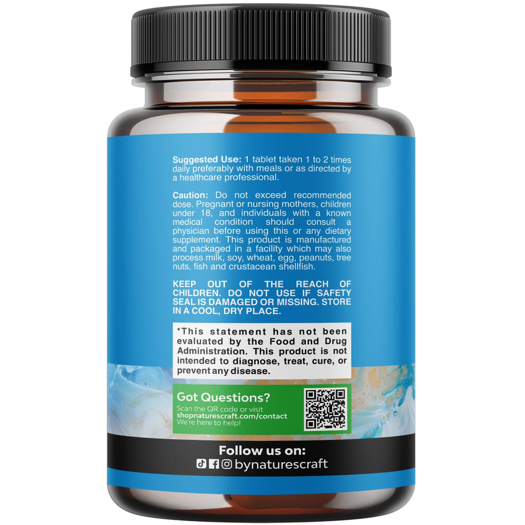Natures Craft Plant Sterols Complex with Beta Sitosterol - 500Mg Beta-Sitosterol Sterols and Stanols Supplement for Prostate Support - 90 Tablets