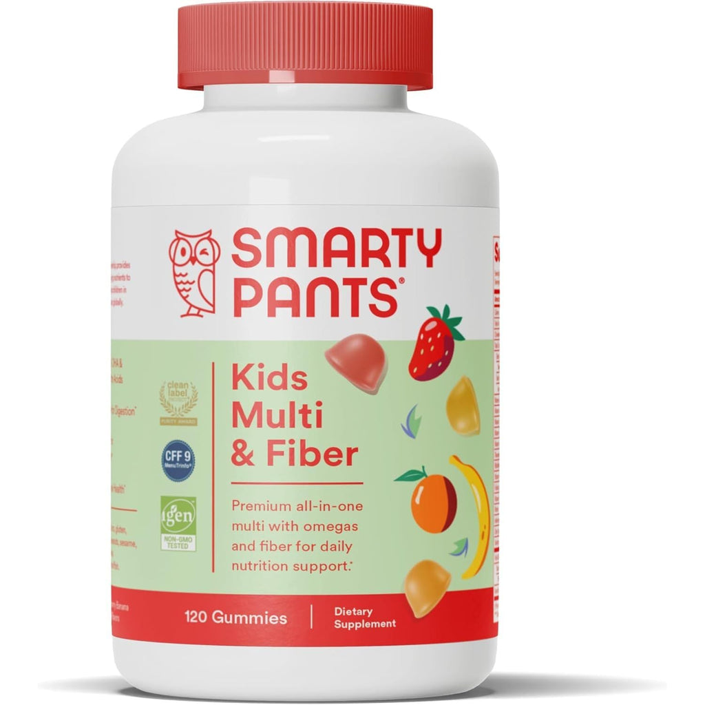 Smartypants Kids Multivitamin Gummies and Fiber Supplement 120 Count