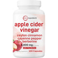 Micro Ingredients Apple Cider Vinegar Capsules | 4,800Mg per Serving, 300 Counts | 4-In-1 ACV Complex with the Mother | Ceylon Cinnamon, Cayenne Pepper & More | Immune, Digestion & Appetite Support