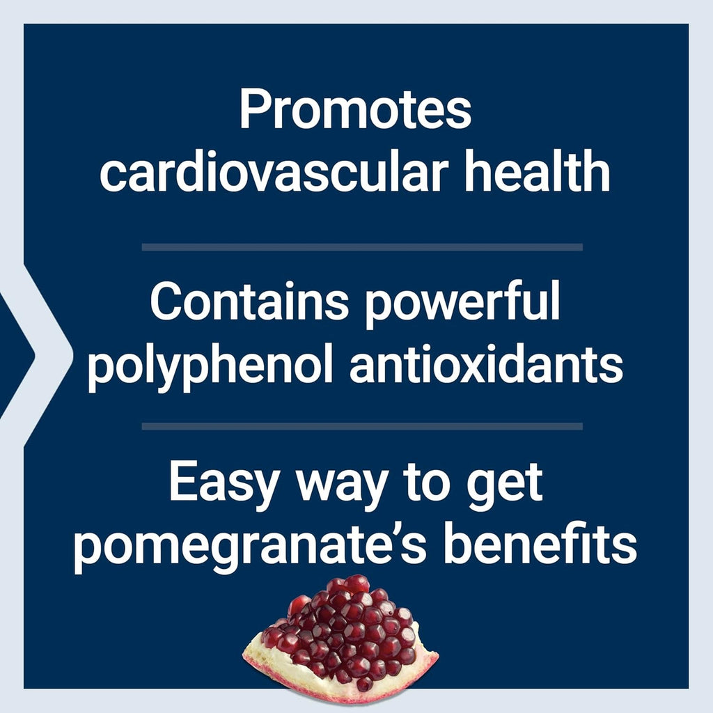 Life Extension Pomegranate Fruit Extract, 500 Mg, Antioxidant Polyphenols for Cardiovascular Health, Superfood, Gluten Free, Non-Gmo, Vegetarian, 30 Capsules