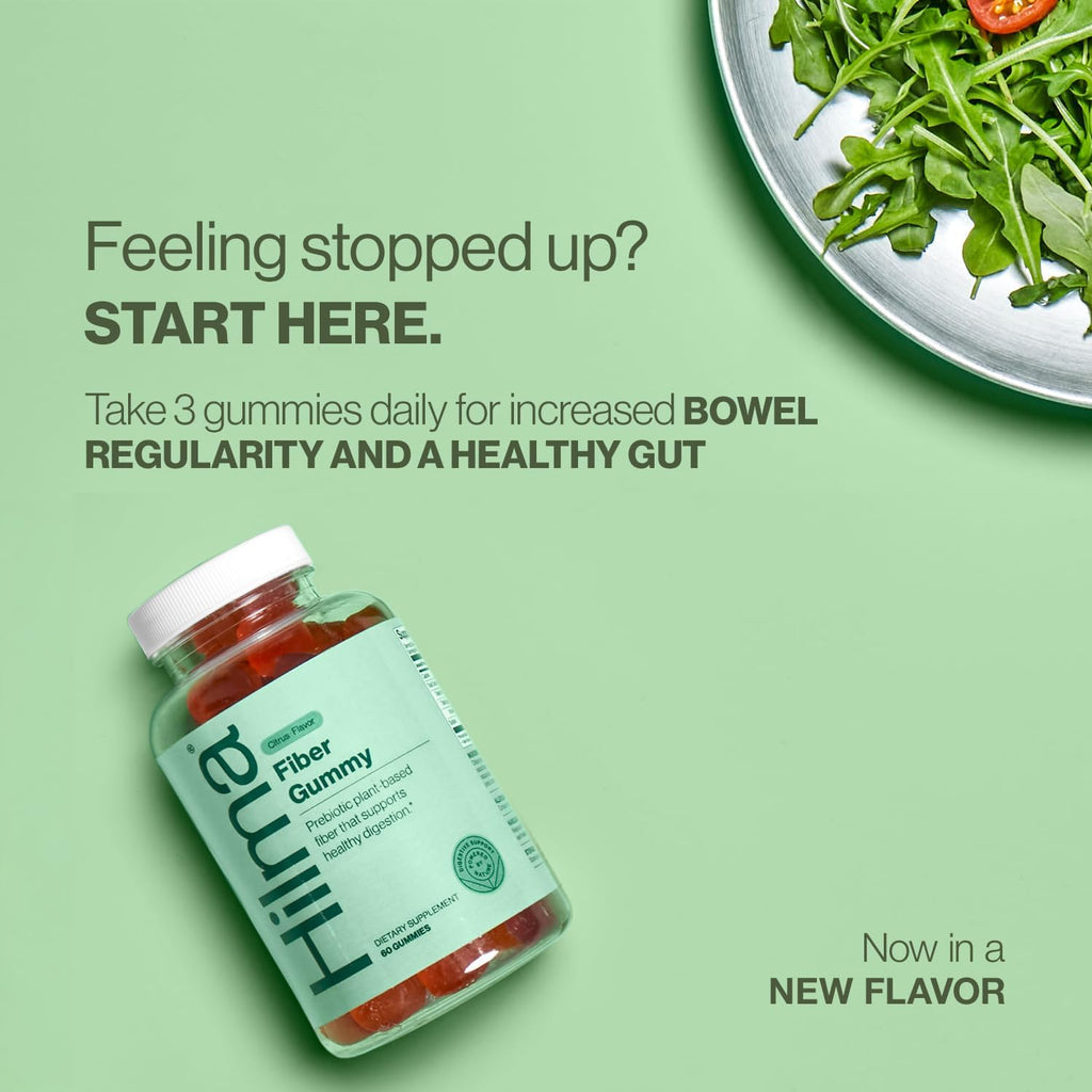 Hilma Prebiotic Fiber Gummies, Supports Gut Health for Women and Promotes Regularity 60 Count