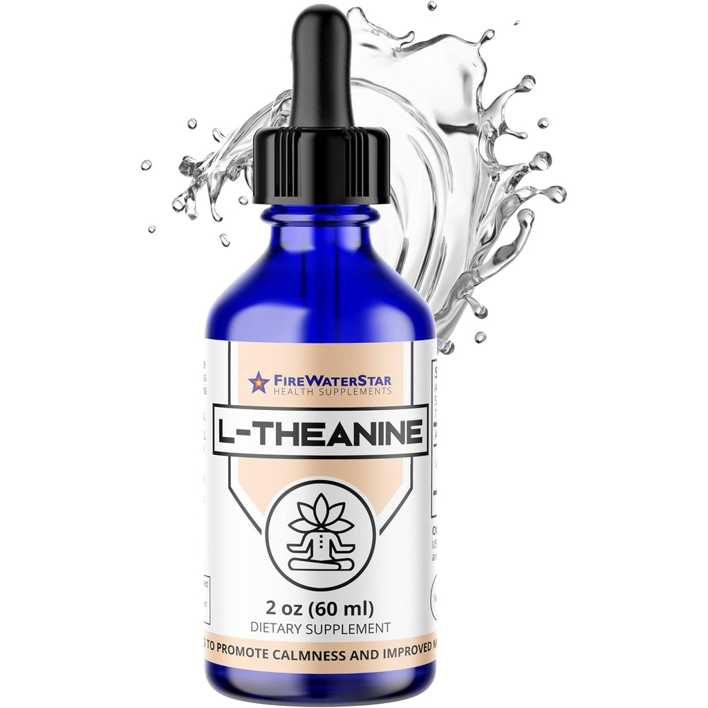 FWS L Theanine Liquid Drops, 200Mg 99% Pure Bioactive L-Theanine, Organic, Natural, Vegan, Non GMO Helps to Promote Calmness, Relaxation, Improved Mood, Restful Sleep, for Adults and Kids