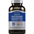 Piping Rock Glucosamine Chondroitin MSM Turmeric | 300 Caplets | Supplement for Women and Men | Advanced Triple Strength Complex | Non-Gmo & Gluten Free
