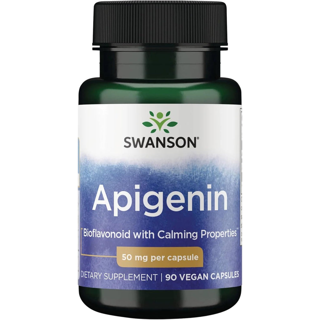 Swanson Apigenin – Sleep and Relaxation Supplement – Natural Support – 90 Caps, 50 Mg (Packaging May Vary)