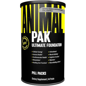 Animal Pak - Convenient Multivitamin for Men & Women Daily All-In-One Vitamin & Supplement Pack - Zinc, Vitamins C, B, D, Amino Acids, and Immune Support - Sports Nutrition Performance - 44 Count