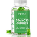VIFSSG Sea Moss Gummies, 3000Mg Irish Seamoss Gummy Vegan for Adults & Kids with Organic Bladderwrack, Burdock Root and Apple Cider Vinegar Supplement 60 Gummies Pack of 1