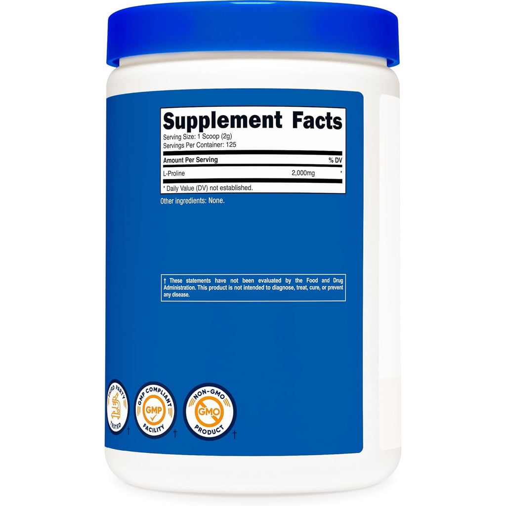 Nutricost L-Proline Powder 250 Grams - 2,000Mg per Serving, Non-Gmo