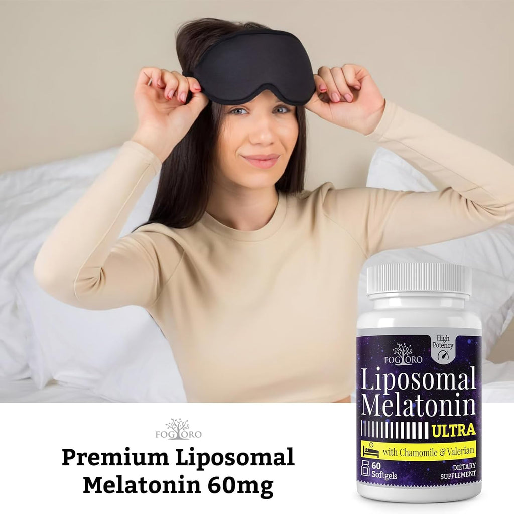 Fogoro Melatonin 60Mg-Fall Asleep Faster, Stay Asleep Longer,High Dose, 60 Count(Pack of 2)