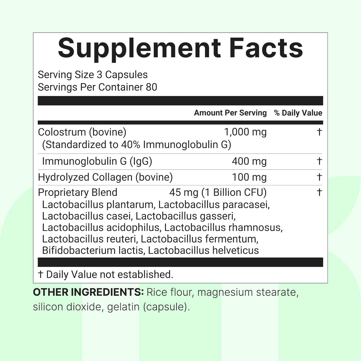 Micro Ingredients Bovine Colostrum 1,000 Mg per Serving, 240 Capsules | 40% Igg with Collagen & Probiotics | Colostrum Supplement with 10 Probiotic Strains | Non-Gmo, Gluten Free