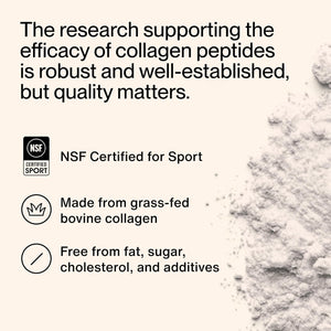 Momentous Grass-Fed Collagen Peptides Powder - Collagen Protein Powder with Fortigel & Vitamin C for Hair, Skin, Nails, & Joint Health Support - NSF Certified for Sport - Packaging May Vary