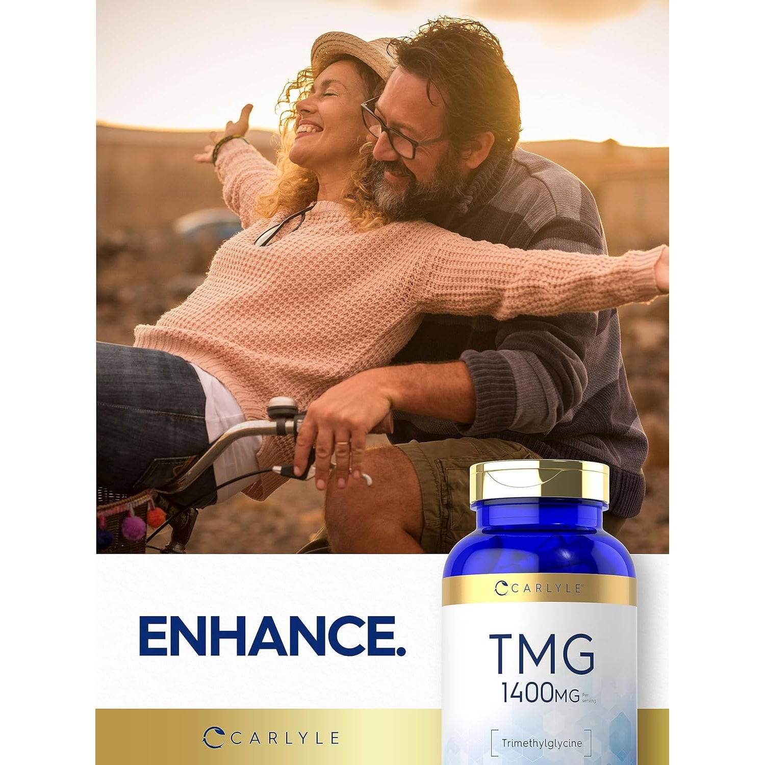Carlyle TMG Supplement | 1400Mg | 200 Trimethylglycine Quick Release Capsules | Non-Gmo & Gluten Free