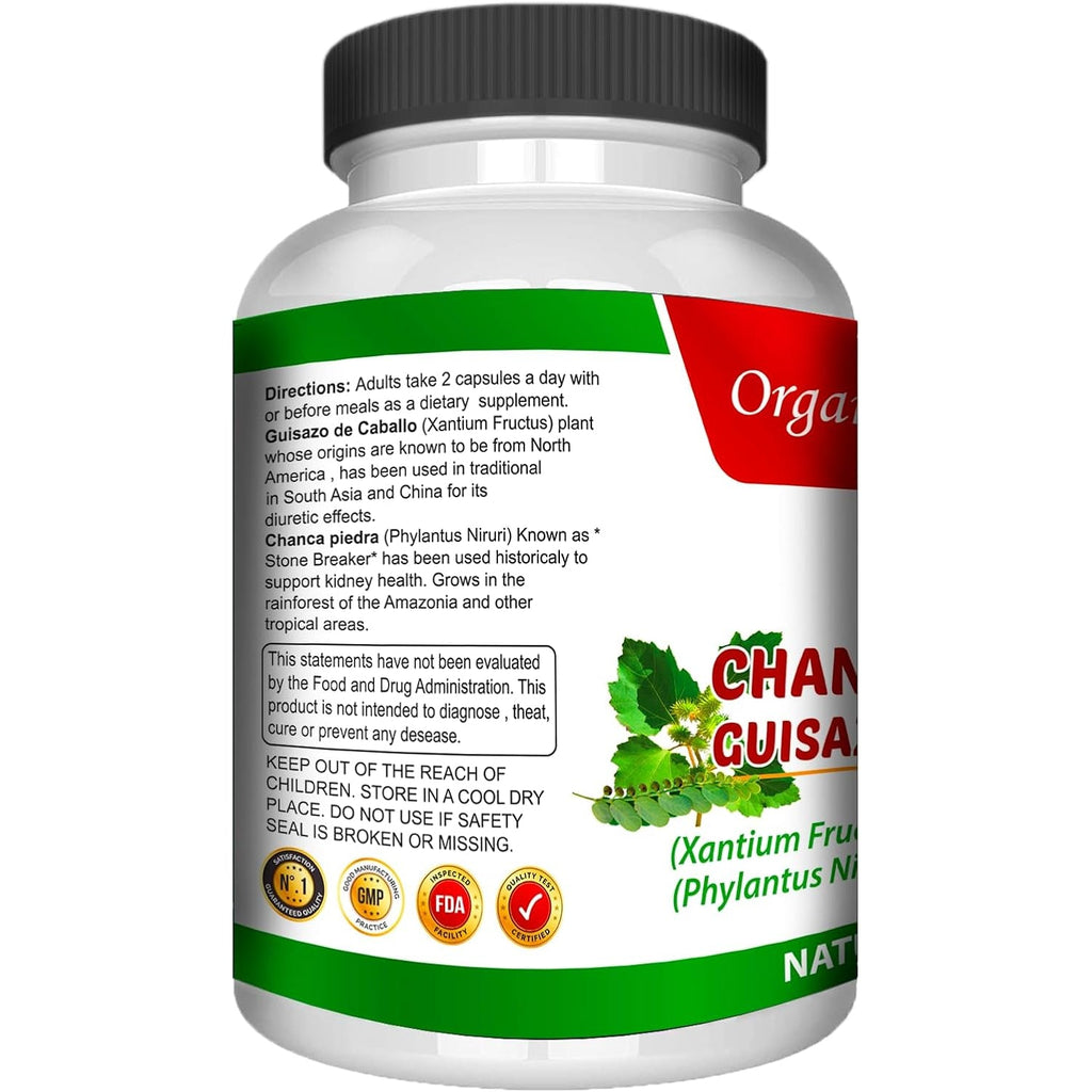 Guisazo De Caballo and Chancapiedra by Life Naturals 120 Caps Chanca Piedra Pure