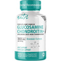 Nutri 8-In-1 Glucosamine Chondroitin MSM Turmeric Bromelain Boswellia Hyaluronic Acid 3025 Mg - Joint Support Supplement - 120 Capsules - Supports Healthy Bones - 3Rd Party Tested & GMP Certified