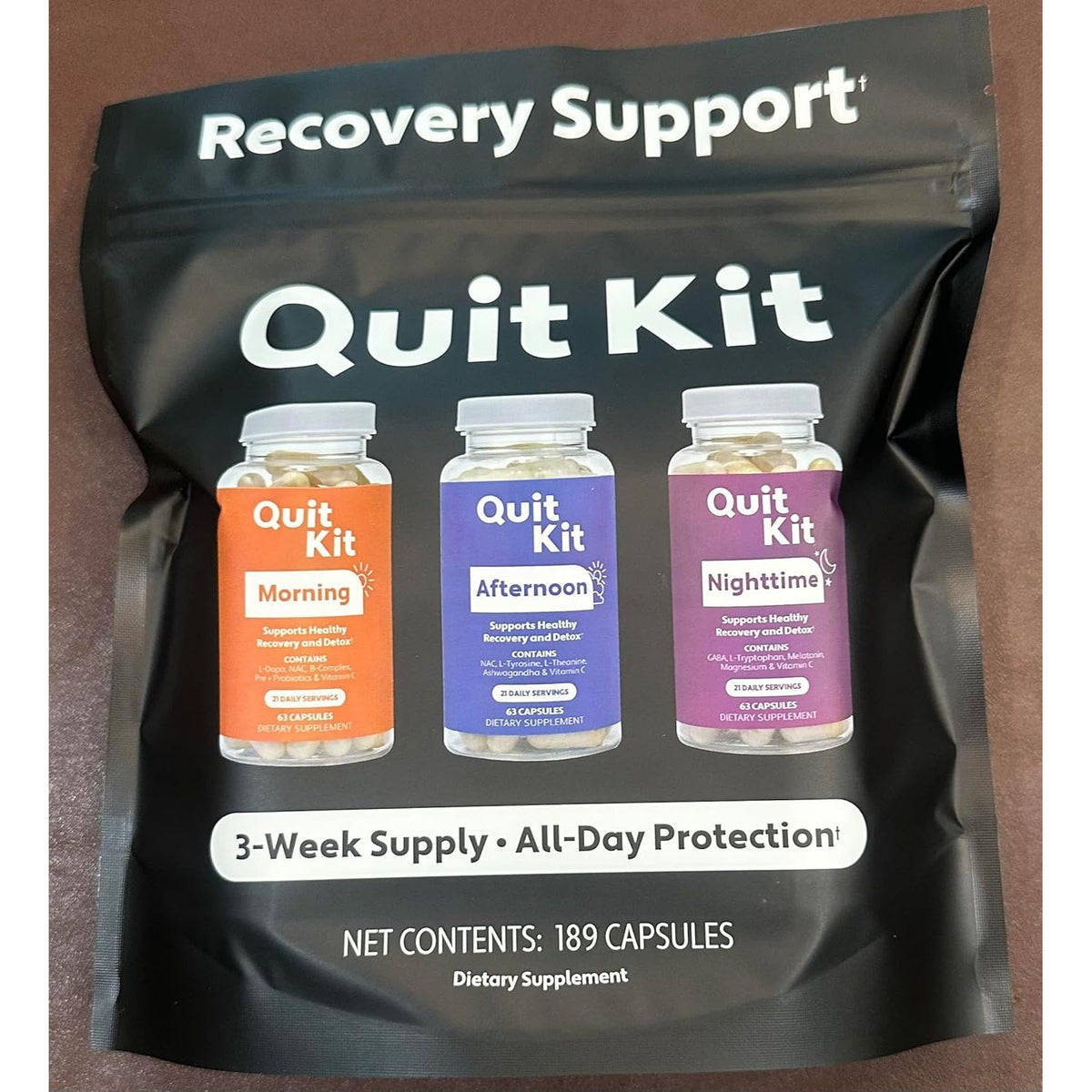 Detox & Withdrawal Support System | 21-Day Recovery Supplement for Anxiety, Stress, Sleep, Mood & Craving Support | Magnesium Glycinate, GABA, L-Theanine