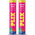PLIX Glowy Skin 500Mg Glutathione Supplement with Hyaluronic Acid, Vitamin C, E & Berries | 30 Effervescent Tablets, Strawberry Flavor