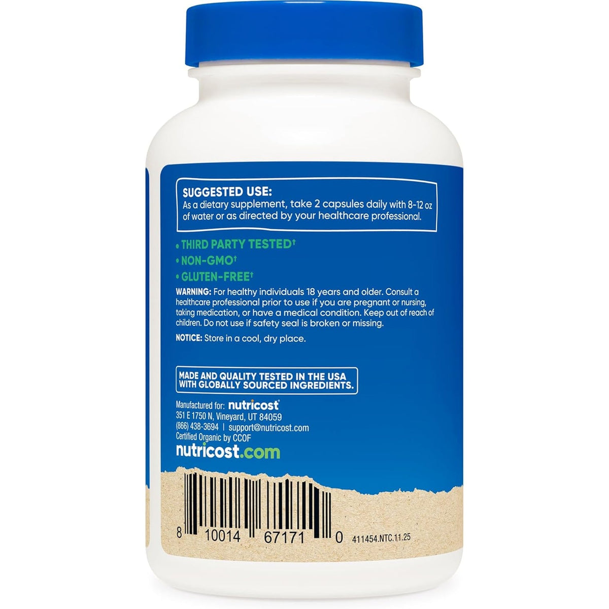 Nutricost Moringa Capsules 500Mg, 180 Capsules (90 Servings) - Vegetarian Capsules, Non-Gmo, Gluten Free