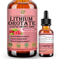 Pure Lithium Orotate Liquid Drops 5Mg, Low Dose Lithium Brain Supplement for Cognitive Memory Mood Behavior, High Bioavailability Liquid Lithium-Orotate Drops for Kids Adults Vegan Non-Gmo