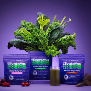 L'Evate You Vitality Daily Greens Powder (28 Servings) 30 Superfoods, 9 Greens - for a Cellular Energy Boost, Powered by M-Charge Complex for All Day Energy (Chocolate)