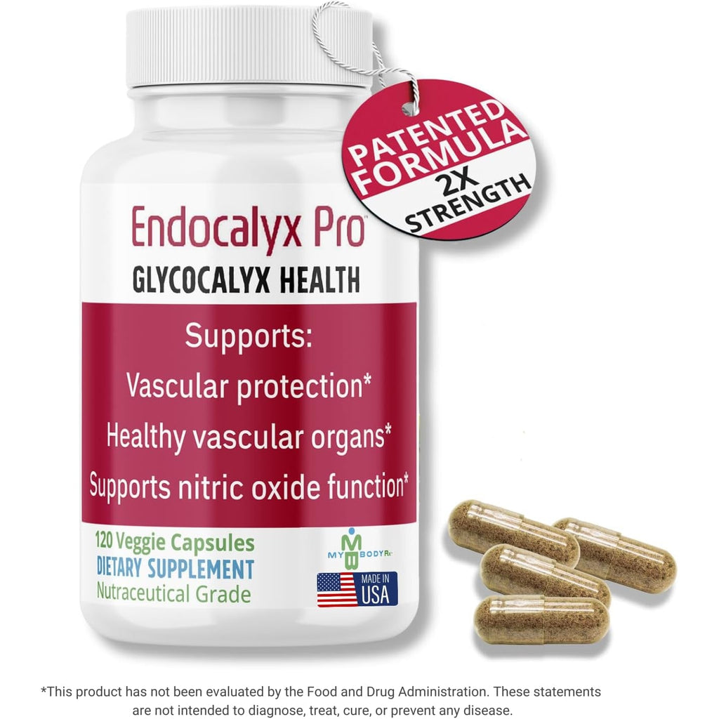 Endocalyx Pro Supplement – Endothelial Glycocalyx Support 120 Capsules - Vascular & Microcirculation Health – Clinically-Studied – Patented – Supports Nitric Oxide Functions