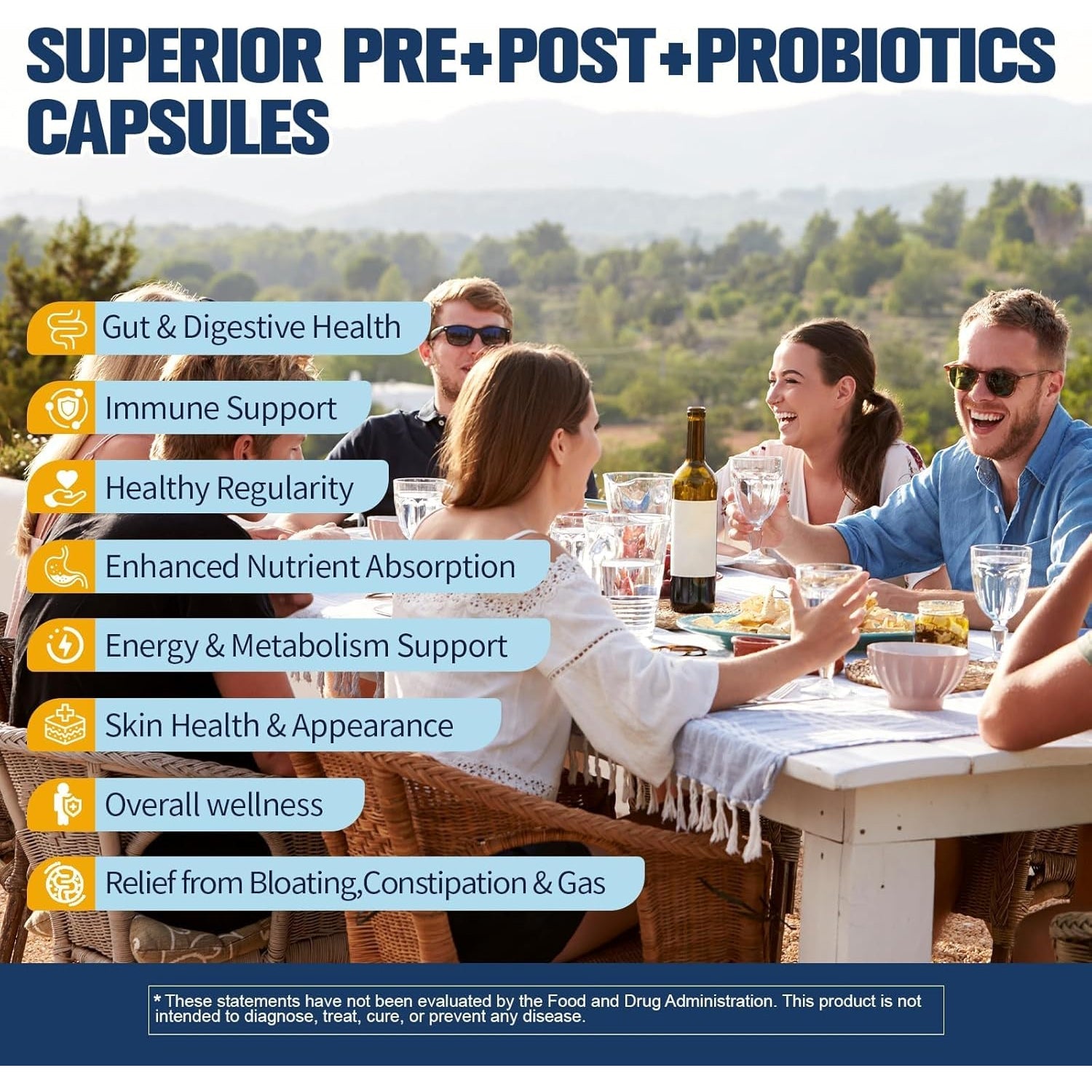 Totaria 5-In-1 Probiotic Prebiotic & Postbiotic for Women Men, 60 Billion CFU 24 Strains W/Digestive Enzymes, Prebiotic Fiber, Slippery Elm, Daily Complete Immune, Gut Health, 120 Day Supply