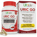 #1 URIC GO Uric Acid Cleanse Support Supplement for G.O.U.T - Natural Kidney Cleanse Detox Formula Chanca Piedra, Celery Seed, Tart Cherry, Cranberry, Pomegranate, Turmeric, Vegan Non-Gmo 60 Capsules