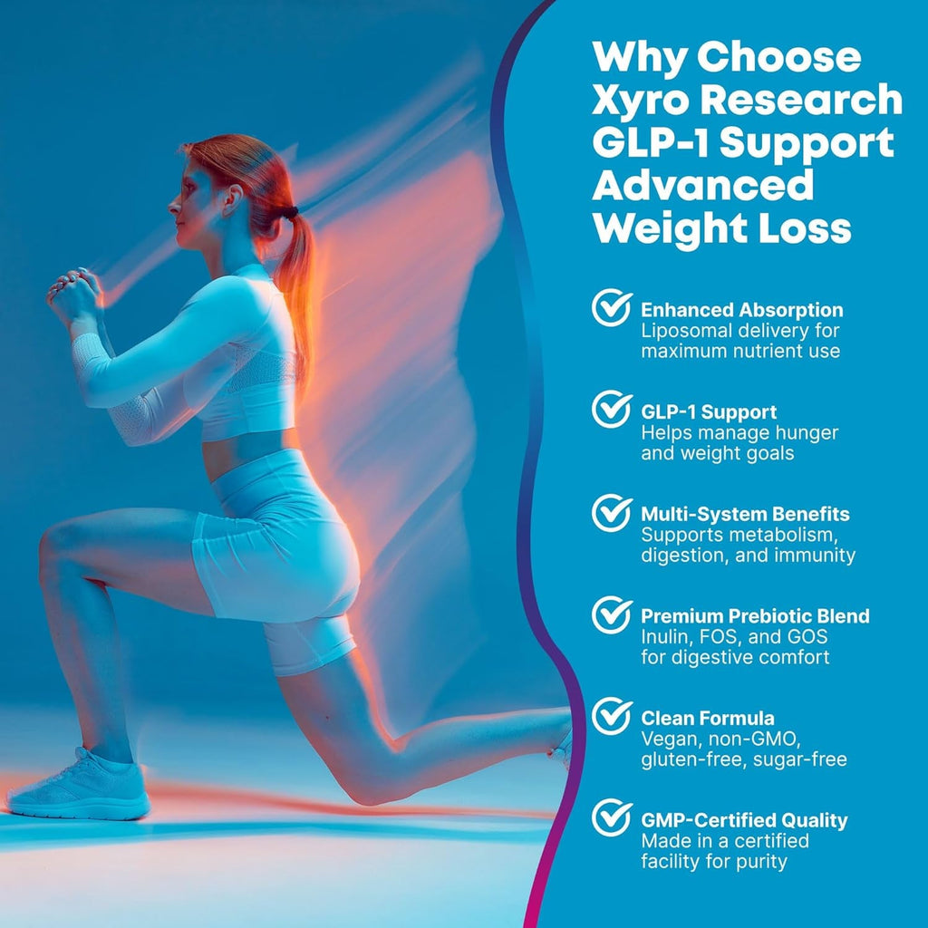 GLP-1 Support Weight Loss Supplement - Appetite Suppressant & Metabolism Booster to Support Natural Hunger Control Curb Cravings Burn Fat & Gut Wellness
