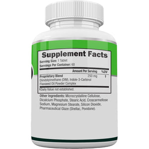 – DIM (Diindolylmethane) & Indole-3-Carbinol (I3C) Supplement – Hormonal Balance Support for Men & Women – 60 Tablets