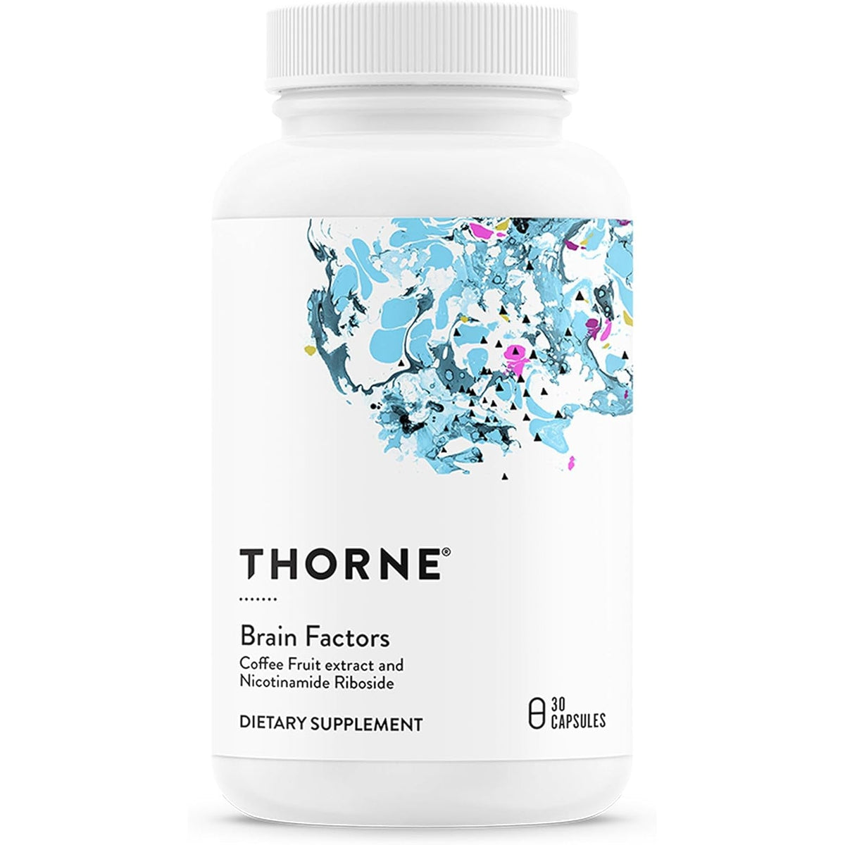 THORNE - Brain Factors - Brain Health Supplement with Nicotinamide Riboside, Coffee Fruit Extract & Betaine Anhydrous - Supports Learning, Memory & Cognition* - Third-Party Certified - 30 Capsules
