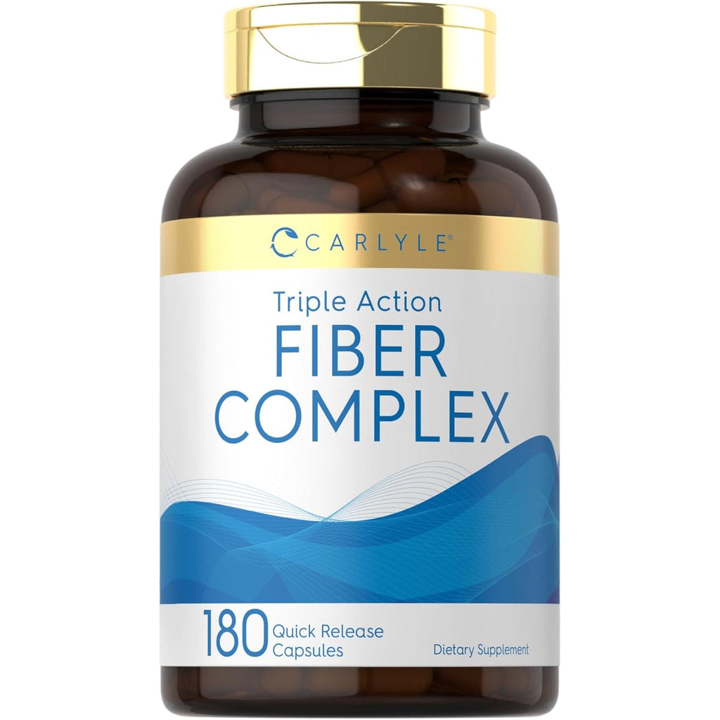 Carlyle Triple Action Fiber Complex | 180 Capsules | Vegetarian, Non-Gmo and Gluten Free Supplement