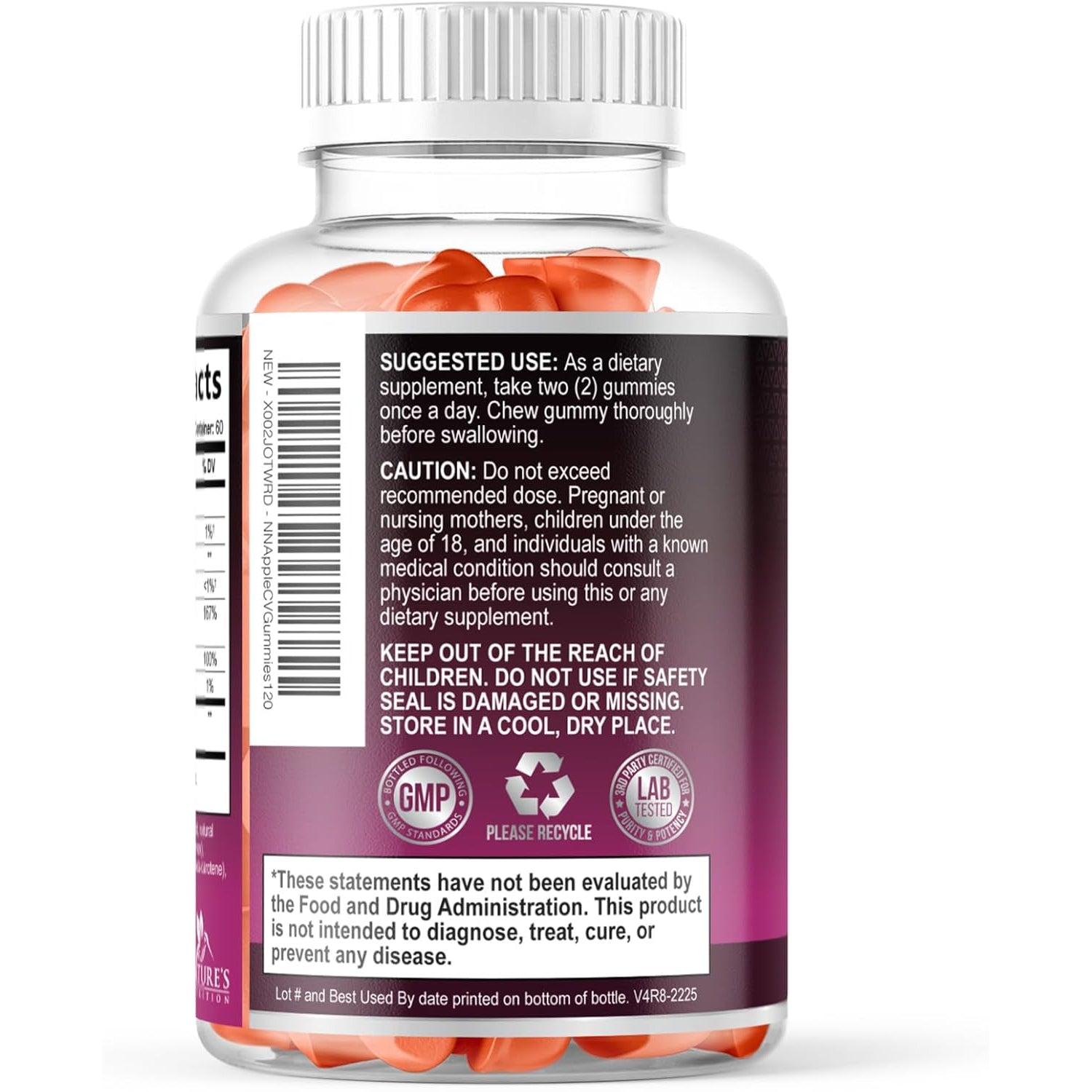 Apple Cider Vinegar Gummies for Weight Loss - Sugar Free - Max Strength ACV Gummy with Vitamin B12 & the Mother - Metabolism & Energy Support - Vegan Apple Cider Vinegar Gummy Supplement - 120 Gummies