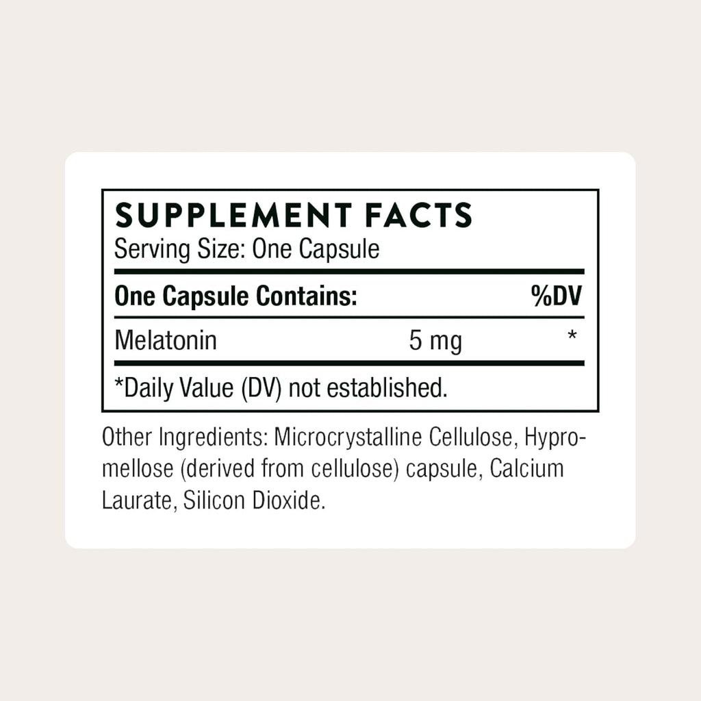 THORNE - Melaton-5-5 Mg Melatonin Supplement - Supports Normal Circadian Rhythms, Restful Sleep & Relaxation* - Third-Party Certified - Gluten, Dairy & Soy-Free - 60 Capsules