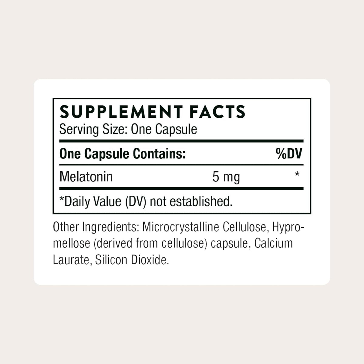 THORNE - Melaton-5-5 Mg Melatonin Supplement - Supports Normal Circadian Rhythms, Restful Sleep & Relaxation* - Third-Party Certified - Gluten, Dairy & Soy-Free - 60 Capsules