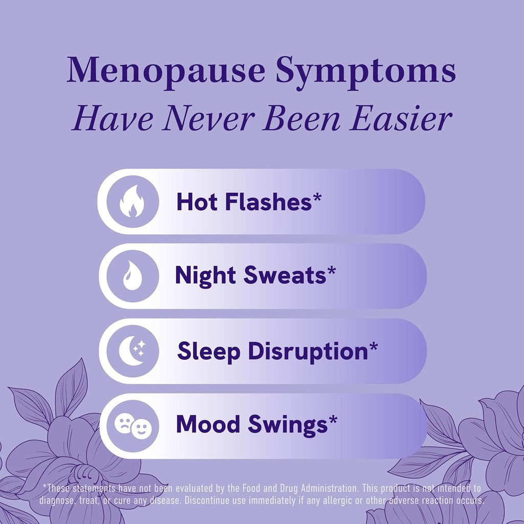 Menopause Supplement for Women Hot Flashes & Night Sweats | Hormone Balance, Menopause Relief for Women & Perimenopause Support | with Black Cohosh, DIM & Red Clover | Third-Party Tested | 30 Ct