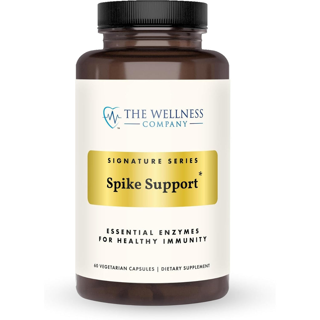 The Wellness Company Spike Support - Detox, Immune Health, Blood Flow, Anti-Clotting - Nattokinase, Dandelion Root, & Black Sativa | 60Ct (1 Month Supply)
