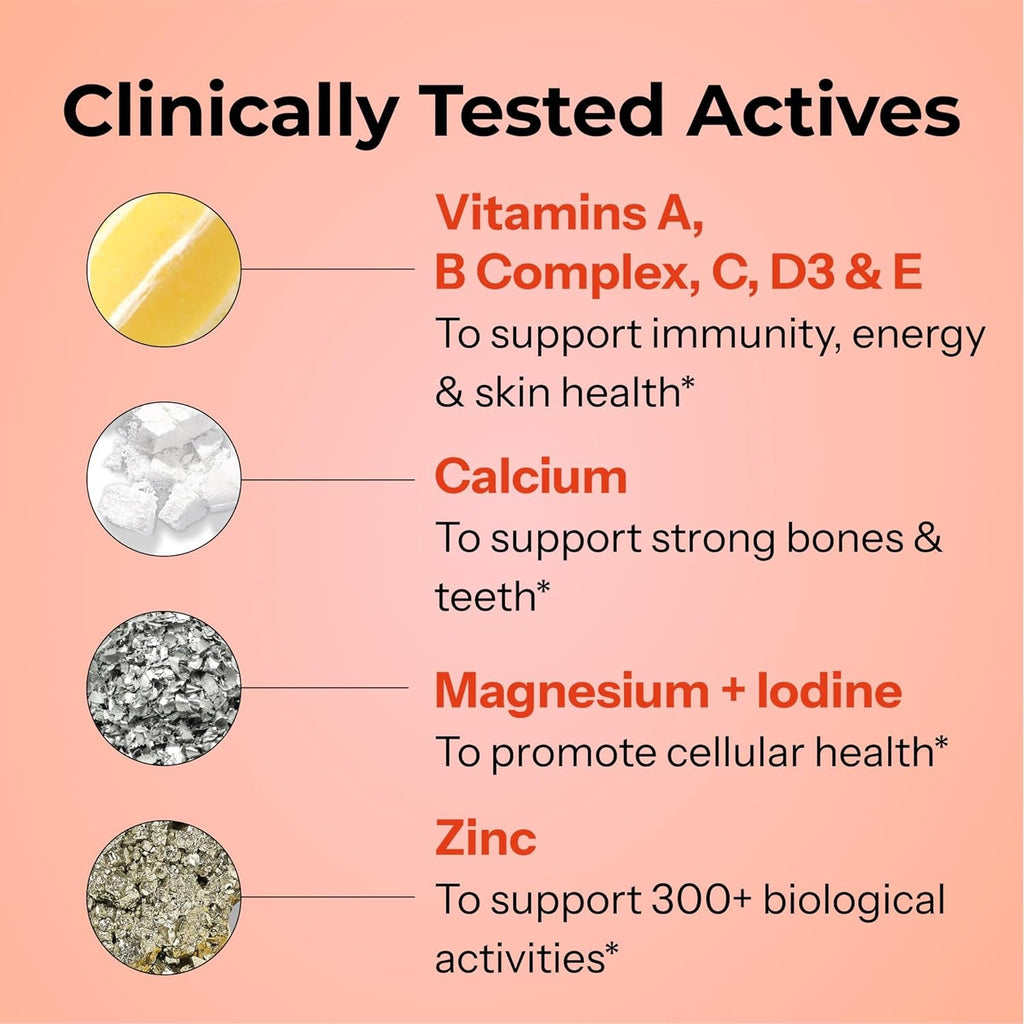 HUM Base Control Multivitamin for Women with Vitamin C, Biotin, Zinc, B Complex, Daily Women'S Multivitamin, 22 Essential Vitamins & Minerals, Support for Pre-Menopause, Gluten Free, 30 Capsules