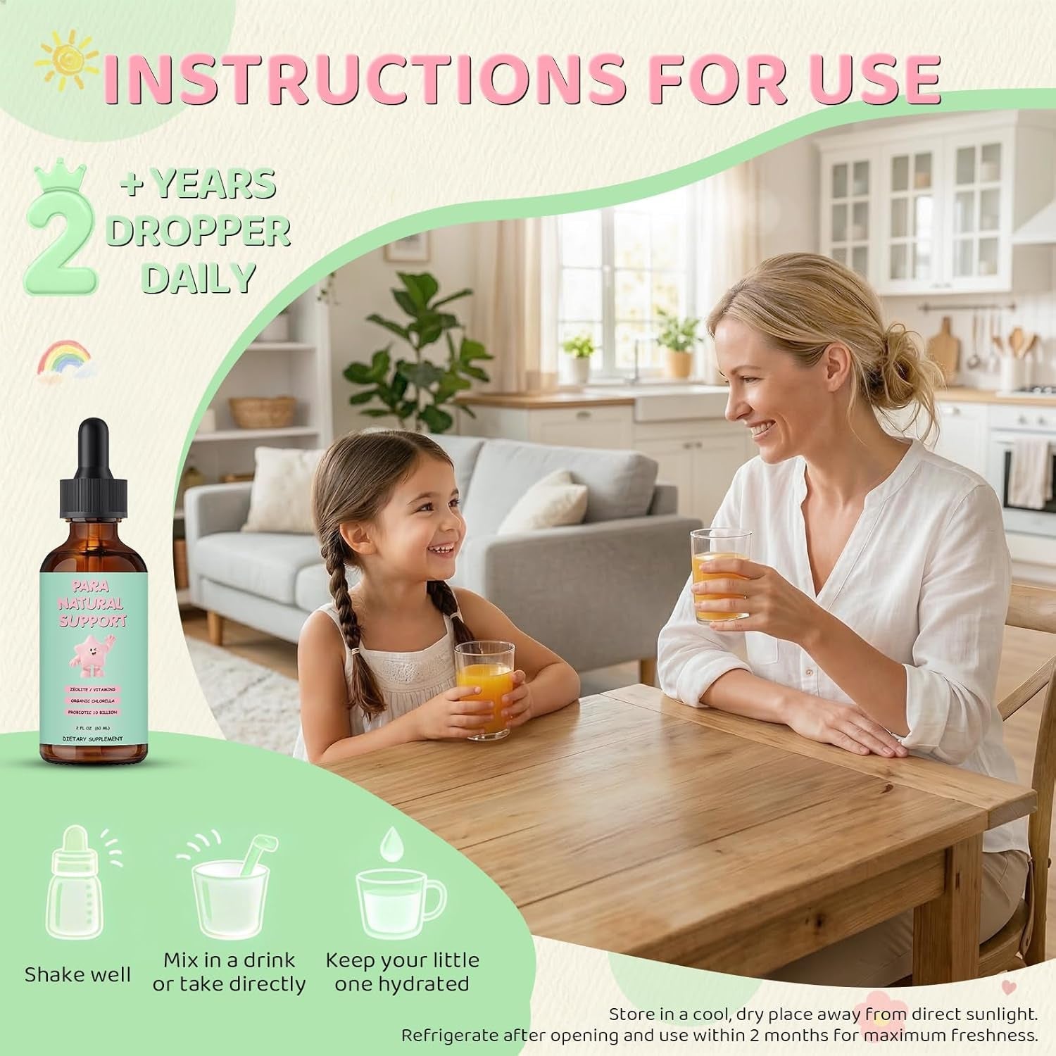 Parasite Cleanse for Humans & Kids,Parasite Cleanse Liquid Drops with Wormwood, Black Walnut, Clove, Zeolite, Organic Chlorella, Oregano & Probiotics – Alcohol-Free, 2 Fl Oz (30 Servings)