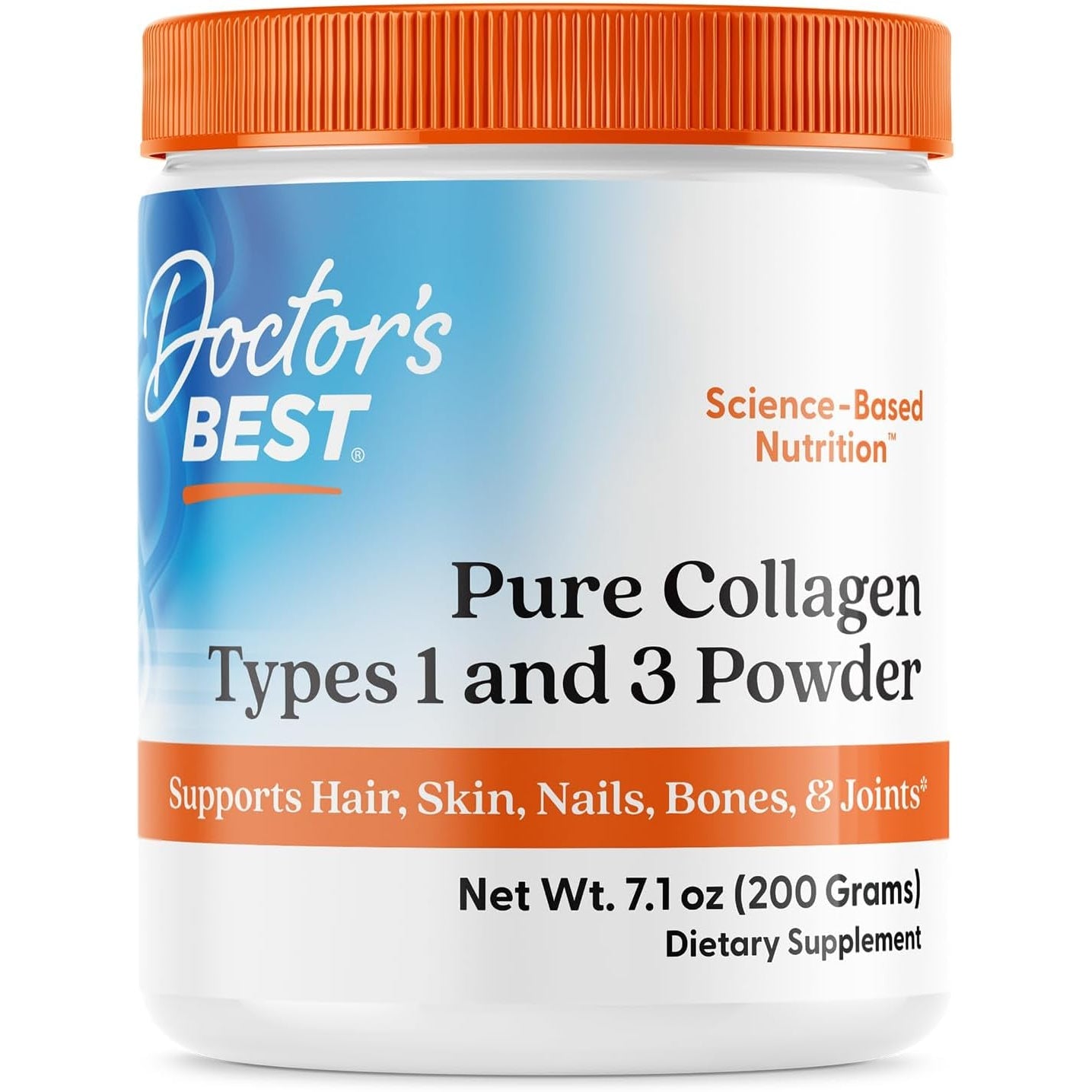 Doctor'S Best Pure Collagen Types 1 & 3, Promotes Healthy Skin Hair & Nails – Bone & Joint Support, 7.1 Ounce (Pack of 1)