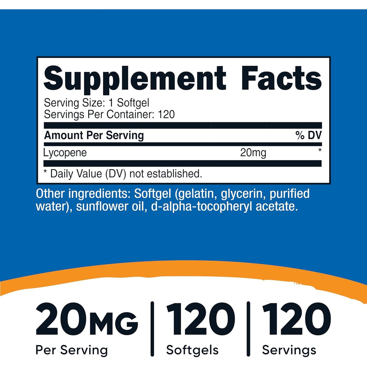 Nutricost Lycopene (20Mg) 120 Softgels - Gluten Free, Non-Gmo