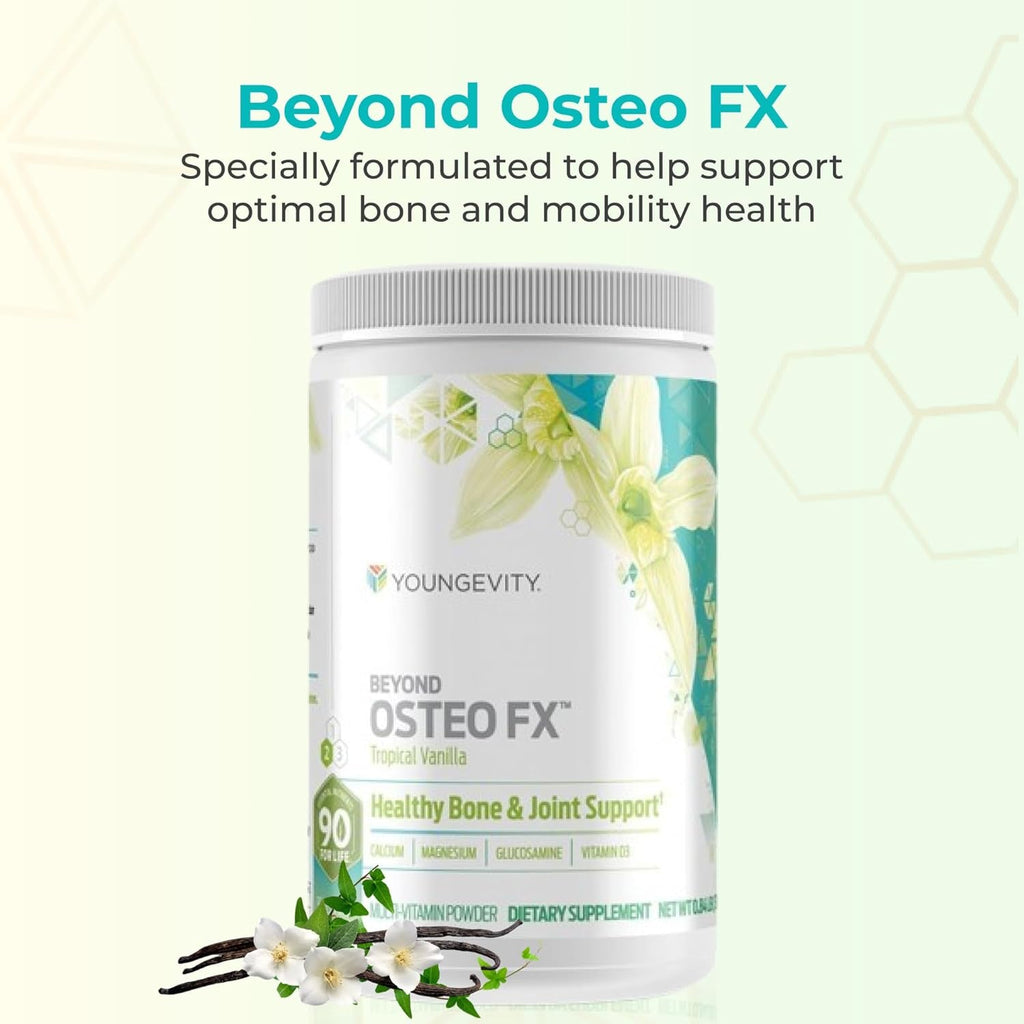 Youngevity beyond Osteo FX - Tropical Vanilla | Healthy Bone Support | Multi-Vitamin Powder | 30 Servings (1 Canister)