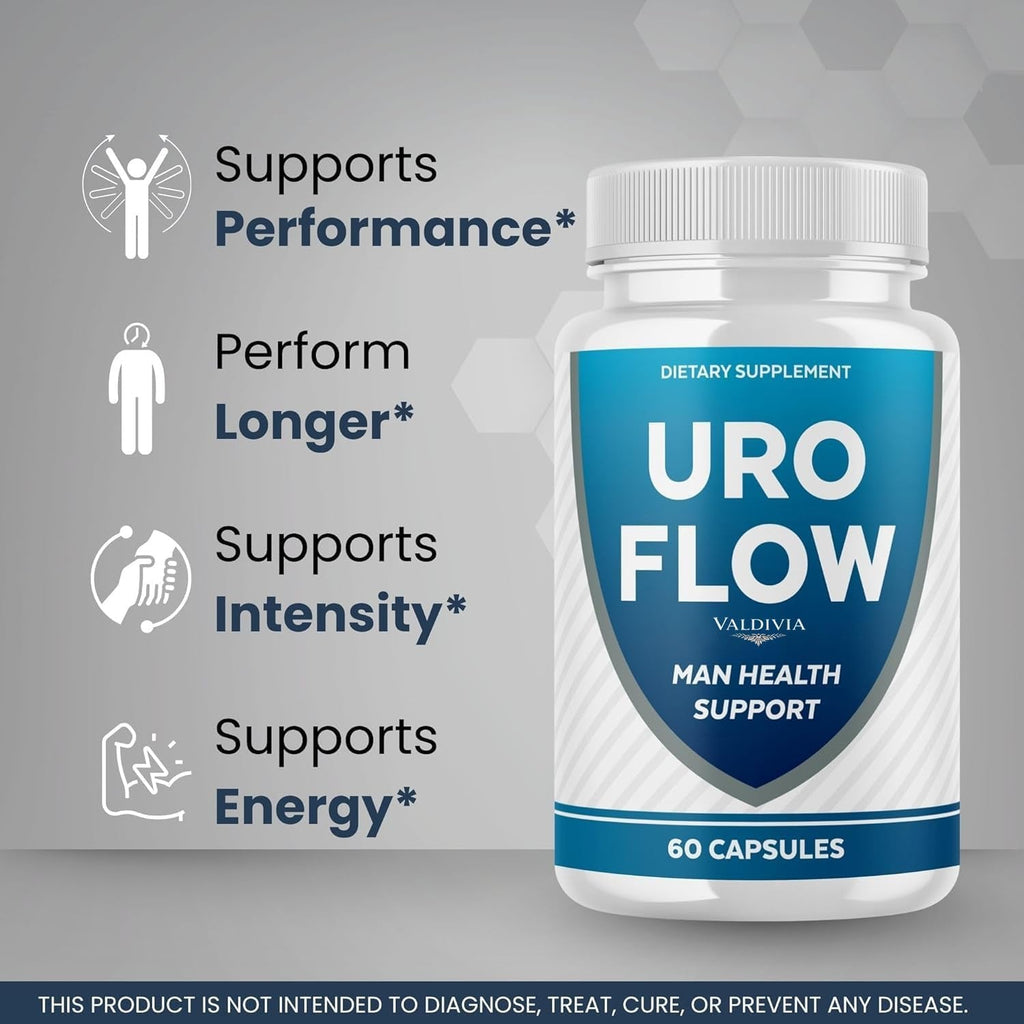 Valdivia Uroflow Capsules – All Natural Uroflow Supplement Pills for Maximum Strength, Premium URO Flow Official Reviews (60 Capsules)