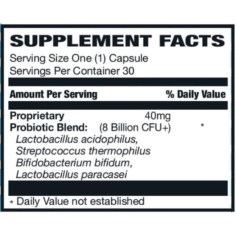 Rising Health Risaquad™ Probiotic Capsules – 40 Mg (8 Billion CFU+) Proprietary Probiotic Blend for Daily Digestive & Gut Flora Support – 30 Capsules