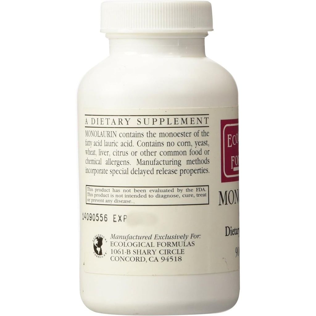 Ecological Formulas Monolaurin 600Mg 90 Capsules