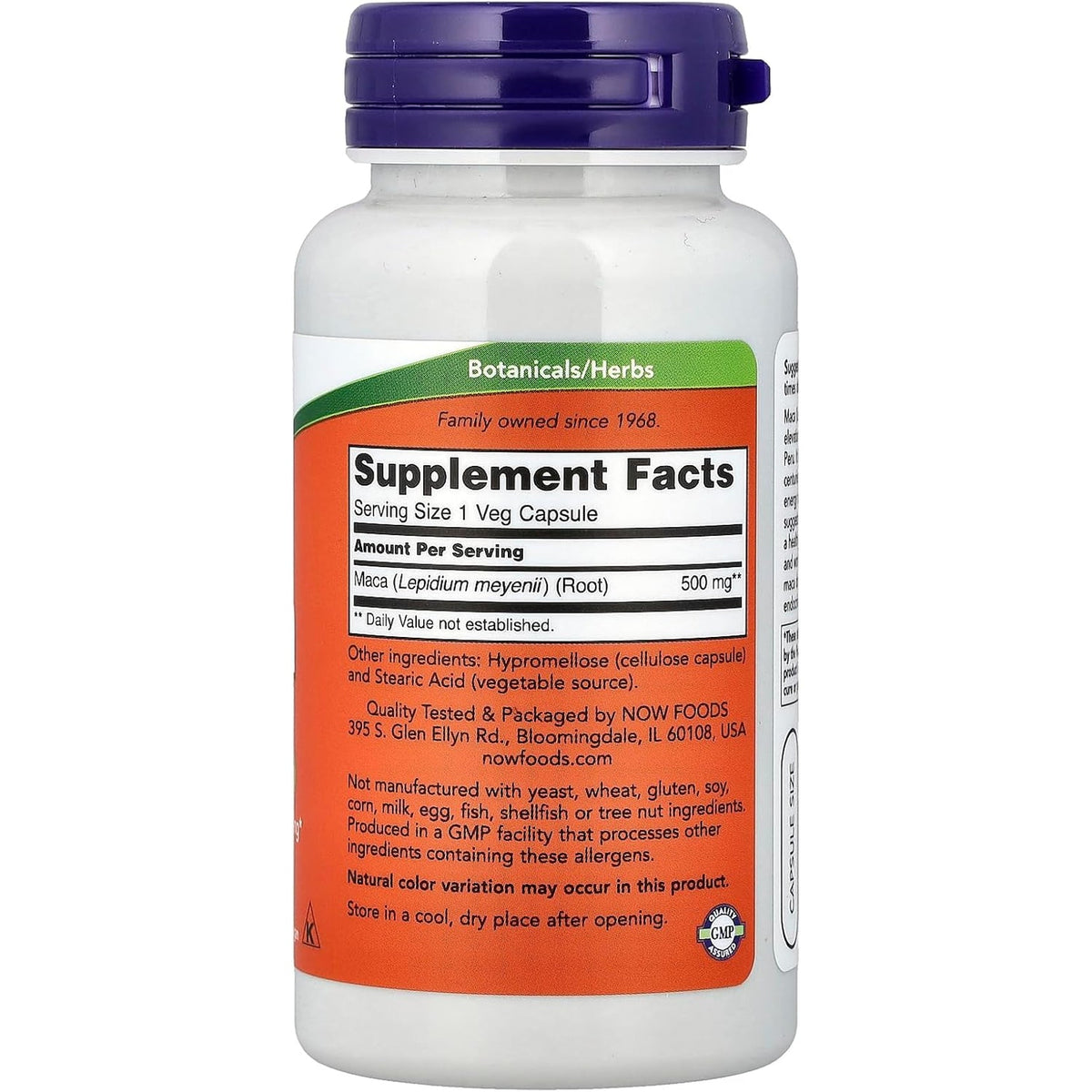 NOW Foods Supplements, Maca (Lepidium Meyenii) 500 Mg, for Men and Women, Reproductive Health*, 100 Veg Capsules