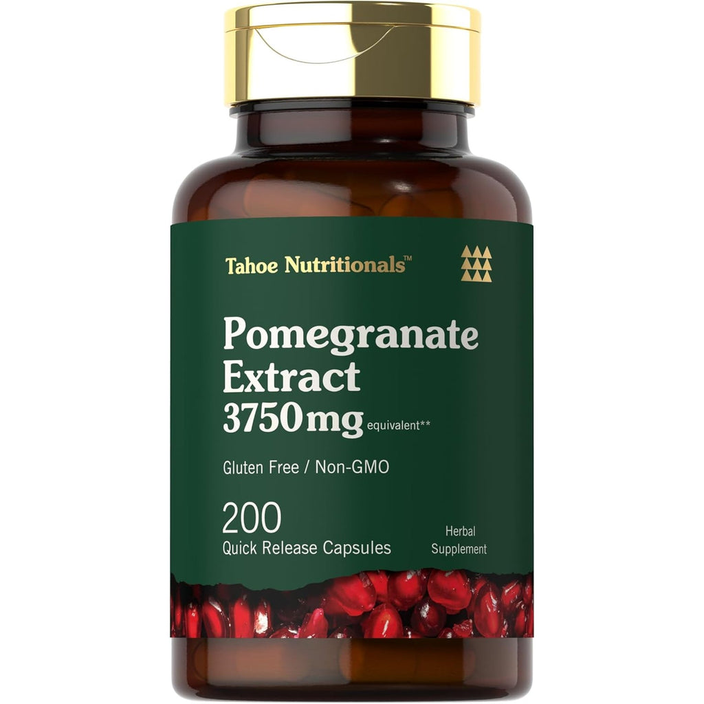 Tahoe Nutritionals Pomegranate Extract | 200 Capsules | Non-Gmo, Gluten Free Supplement