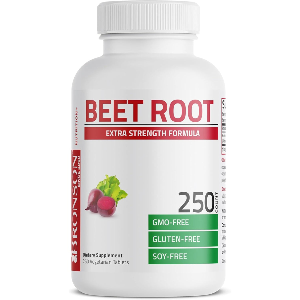 Bronson Beet Root Extra Strength, Non-Gmo, 250 Vegetarian Tablets