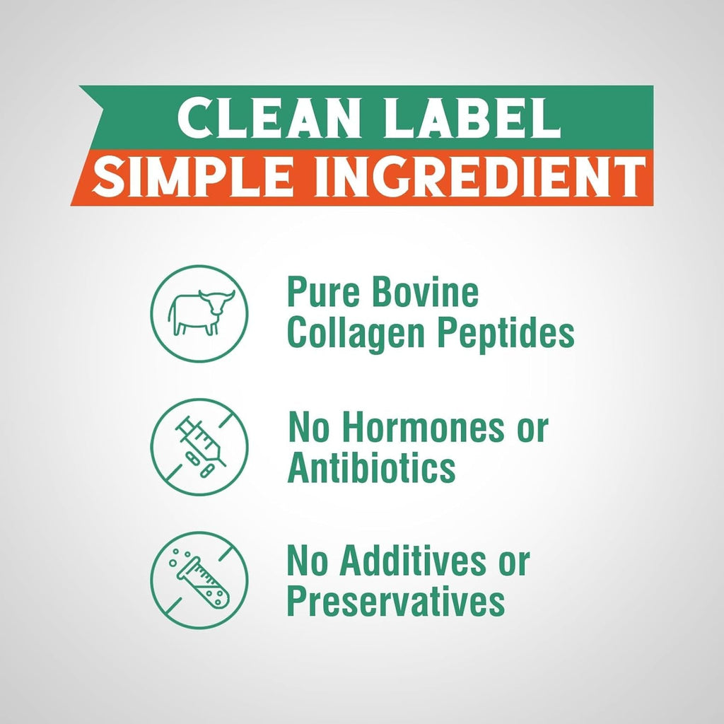 Vitalibre Bovine Collagen Peptides Powder for Women and Men, Grass-Fed Hydrolyzed Collagen Protein Type I & III, Skin, Hair, Nails, Bones, Digestion, Unflavored, Non-Gmo, Keto & GF, 11 Servings, 8Oz